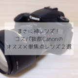 【神レンズ】コスパ抜群Canonのオススメ単焦点レンズ２選