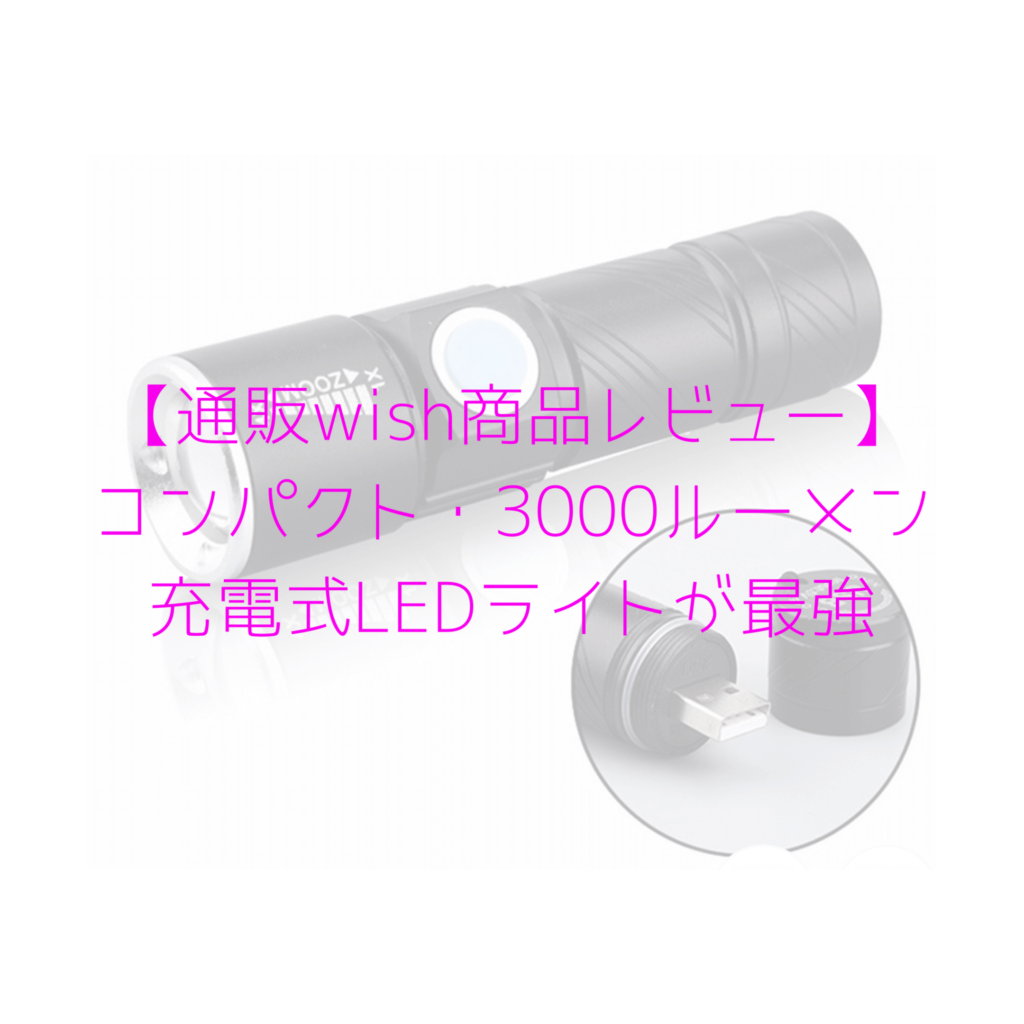 充電式LEDライト　3000ルーメン